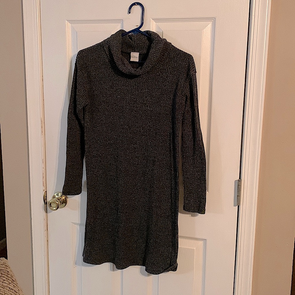 Kaileigh dark grey cowl-neck sweater dress. Size S.